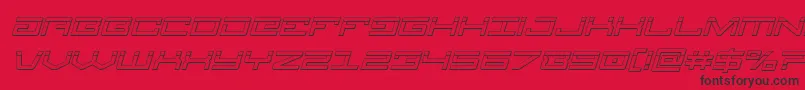 Legionbulletital Font – Black Fonts on Red Background