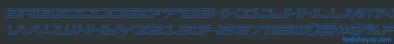 Legionbulletital Font – Blue Fonts on Black Background