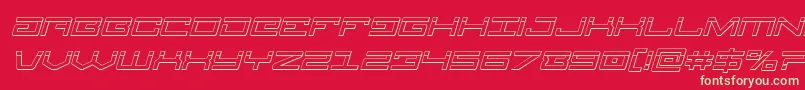 Legionbulletital Font – Green Fonts on Red Background
