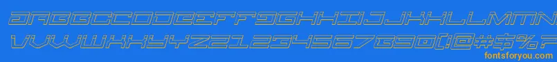 Legionbulletital Font – Orange Fonts on Blue Background