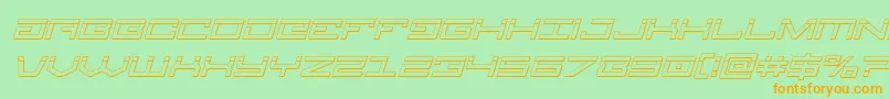Шрифт Legionbulletital – оранжевые шрифты на зелёном фоне