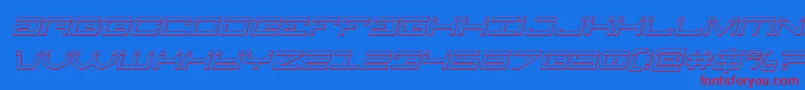 Legionbulletital Font – Red Fonts on Blue Background