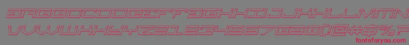 Legionbulletital Font – Red Fonts on Gray Background