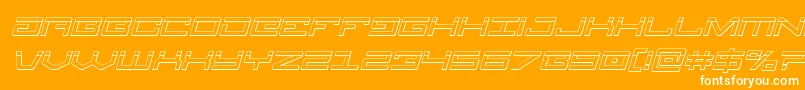 Legionbulletital Font – White Fonts on Orange Background