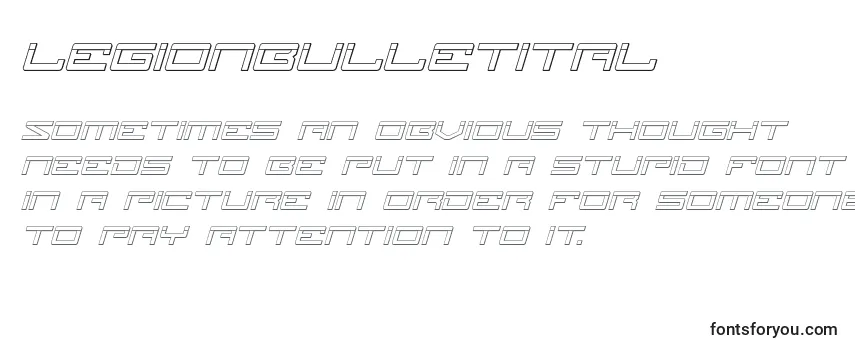 Legionbulletital Font