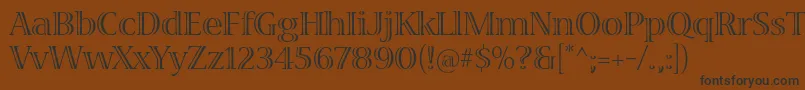 フォントVivastdRegular – 黒い文字が茶色の背景にあります