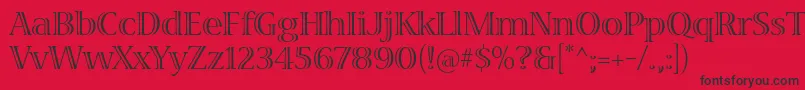 VivastdRegular Font – Black Fonts on Red Background