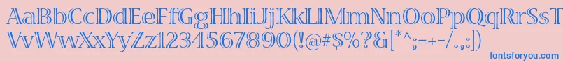 VivastdRegular Font – Blue Fonts on Pink Background