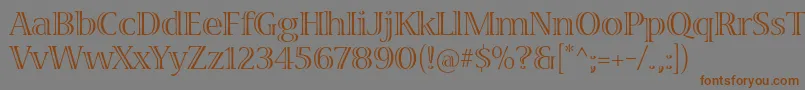 VivastdRegular Font – Brown Fonts on Gray Background