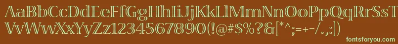 VivastdRegular Font – Green Fonts on Brown Background