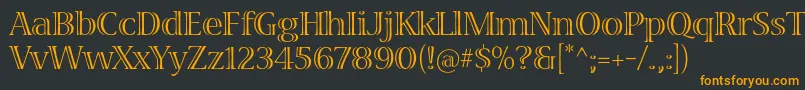 フォントVivastdRegular – 黒い背景にオレンジの文字