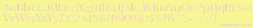 VivastdRegular Font – Pink Fonts on Yellow Background