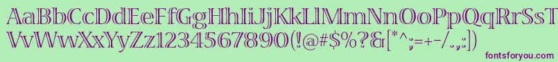 VivastdRegular Font – Purple Fonts on Green Background