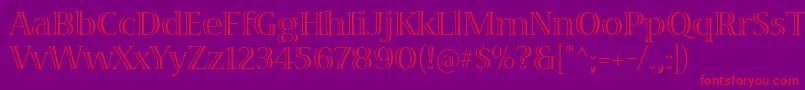 VivastdRegular Font – Red Fonts on Purple Background