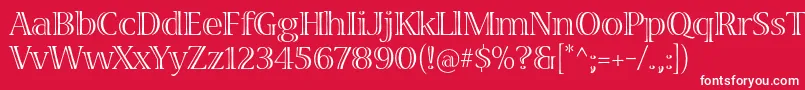 VivastdRegular Font – White Fonts on Red Background