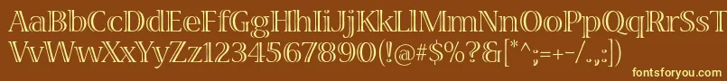 VivastdRegular Font – Yellow Fonts on Brown Background