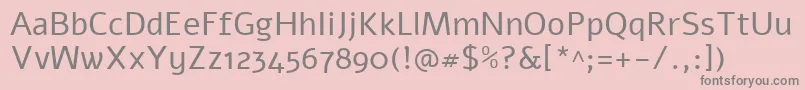 AlefRegular Font – Gray Fonts on Pink Background