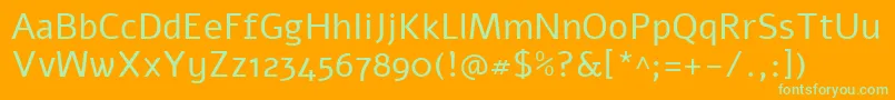 AlefRegular Font – Green Fonts on Orange Background