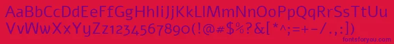 AlefRegular Font – Purple Fonts on Red Background
