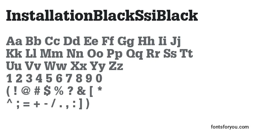 A fonte InstallationBlackSsiBlack – alfabeto, números, caracteres especiais