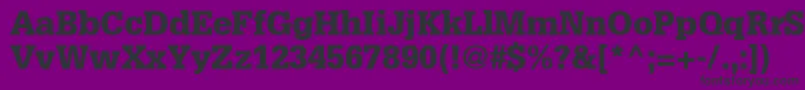 フォントInstallationBlackSsiBlack – 紫の背景に黒い文字