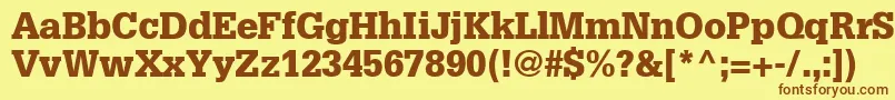 InstallationBlackSsiBlack Font – Brown Fonts on Yellow Background