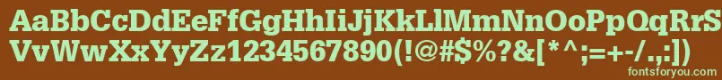 InstallationBlackSsiBlack Font – Green Fonts on Brown Background