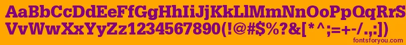 InstallationBlackSsiBlack-Schriftart – Violette Schriften auf orangefarbenem Hintergrund