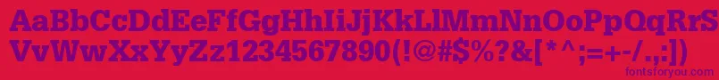 InstallationBlackSsiBlack Font – Purple Fonts on Red Background