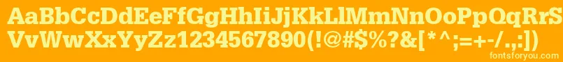 InstallationBlackSsiBlack Font – Yellow Fonts on Orange Background