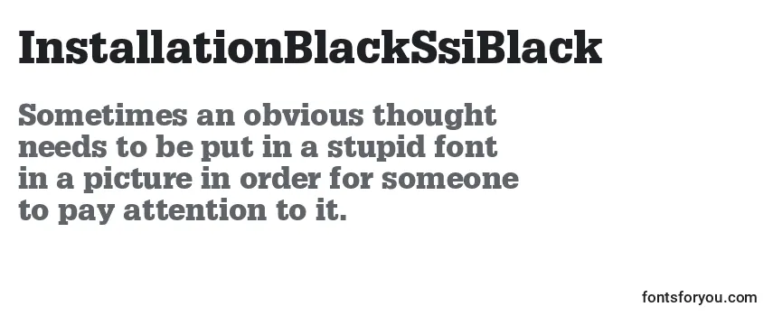 InstallationBlackSsiBlack Font