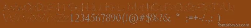 Inspira Font – Gray Fonts on Brown Background