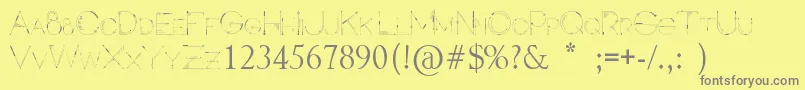 More about Inspira Font Inspira Font – Gray Fonts on Yellow Background