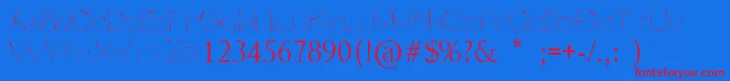 Inspira Font – Red Fonts on Blue Background