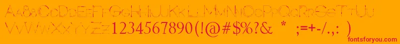 Inspira Font – Red Fonts on Orange Background