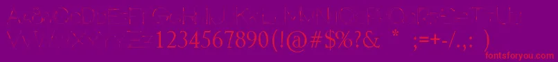 Inspira Font – Red Fonts on Purple Background