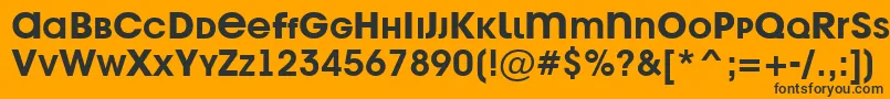 AAvantetitlercpslcBold Font – Black Fonts on Orange Background