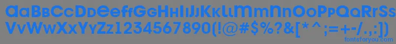 フォントAAvantetitlercpslcBold – 灰色の背景に青い文字