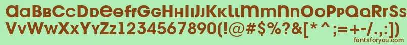 AAvantetitlercpslcBold Font – Brown Fonts on Green Background