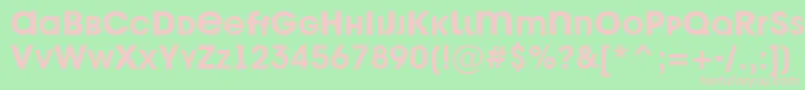 AAvantetitlercpslcBold Font – Pink Fonts on Green Background