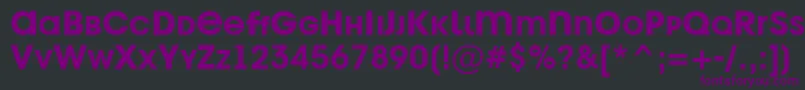 Czcionka AAvantetitlercpslcBold – fioletowe czcionki na czarnym tle