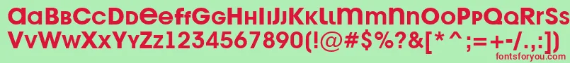 AAvantetitlercpslcBold Font – Red Fonts on Green Background