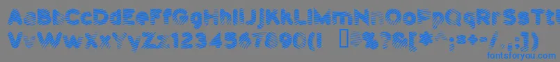 Pants Font – Blue Fonts on Gray Background