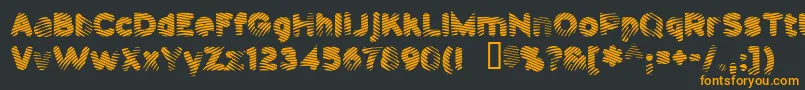 Pants Font – Orange Fonts on Black Background