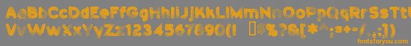 Pants Font – Orange Fonts on Gray Background