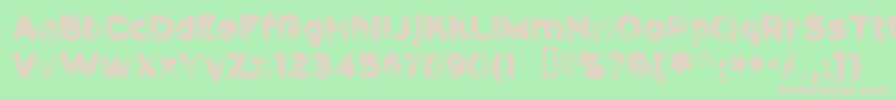 Pants Font – Pink Fonts on Green Background