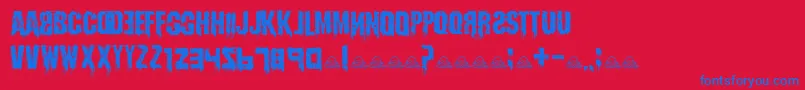 HbmInfektionDonationware Font – Blue Fonts on Red Background