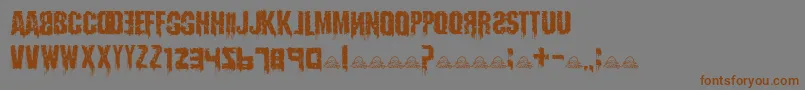 HbmInfektionDonationware Font – Brown Fonts on Gray Background