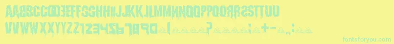 HbmInfektionDonationware Font – Green Fonts on Yellow Background