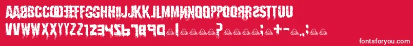 HbmInfektionDonationware Font – White Fonts on Red Background